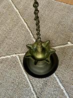 Antieke koperen Indiase olielamp, Ophalen of Verzenden, Koper