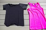 Coolcat Girls Sport set (shirt/singlet) roze/zwart 158-164, Meisje, Ophalen of Verzenden, Sport- of Zwemkleding, Zo goed als nieuw