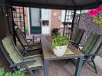 TUINSET ALUMINIUM DONKER GRIJS, Ophalen, 4 zitplaatsen, Gebruikt, Eettafel