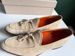Santoni Suède Loafers - Maat 41.5, Ophalen of Verzenden, Gedragen, Bruin, Loafers