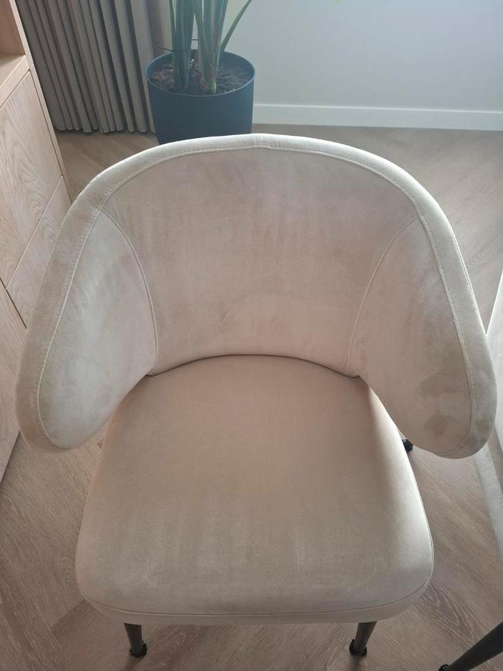 Eetkamerstoelen 4 stuks ZGAN!, Huis en Inrichting, Stoelen, Zo goed als nieuw, Vier, Stof, Overige kleuren, Ophalen