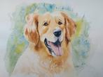aquarel golden retriever, Ophalen of Verzenden