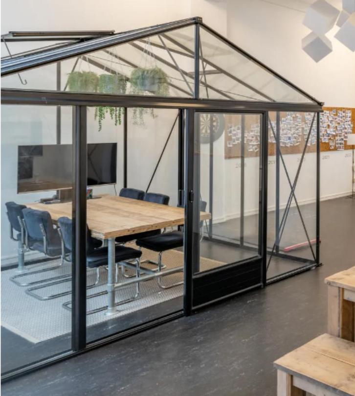 Kas voor binnen (kantoor) of buiten (hobby), Tuin en Terras, Kassen, Zo goed als nieuw, Kweekkas, Aluminium, Glas, Ophalen