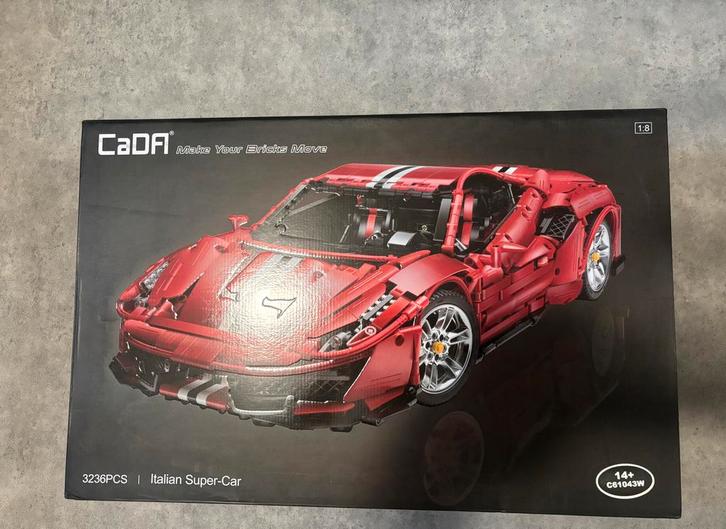 CaDA C61042W - CaDA MASTER Red Super Car 1:8, Hobby en Vrije tijd, Modelbouw | Auto's en Voertuigen, Nieuw, Groter dan 1:32, Overige merken