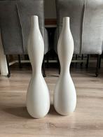 2 vazen 62 cm hoog, Ophalen, Zo goed als nieuw, Wit, 50 tot 75 cm