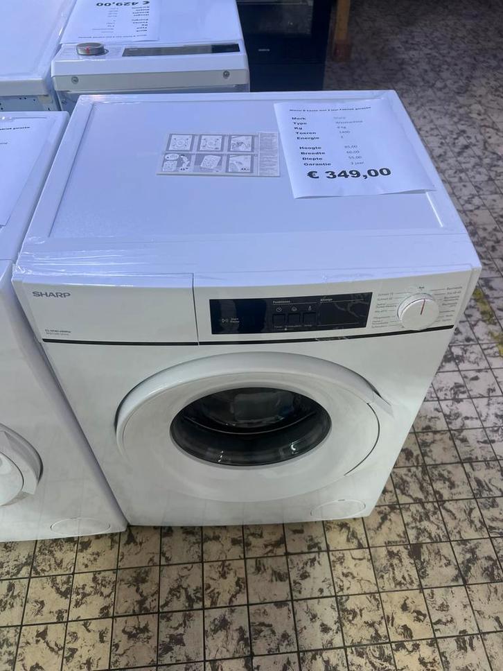 Sharp wasmachine 8 kg nieuw 1400 toerem, Witgoed en Apparatuur, Wasmachines, Nieuw, Voorlader, 8 tot 10 kg, Minder dan 85 cm, 1200 tot 1600 toeren