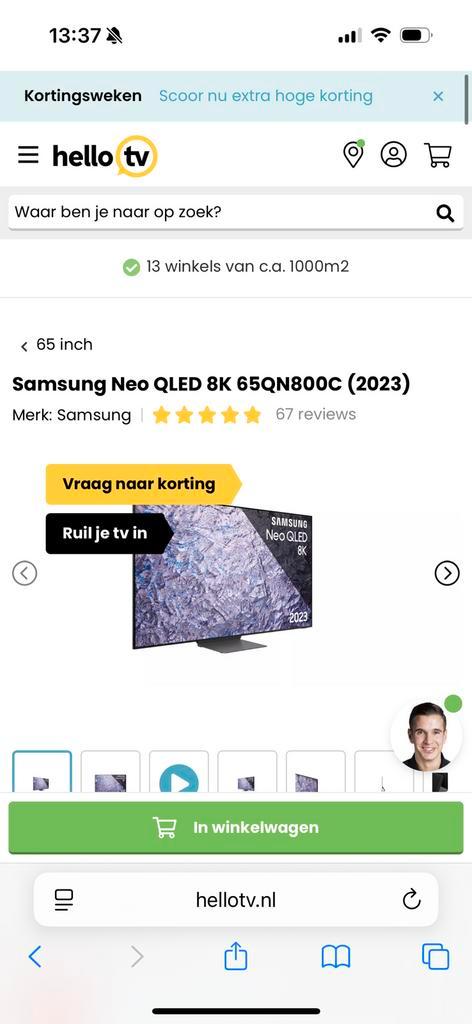 Samsung 65 Inch 8K Neo Qled TV, Audio, Tv en Foto, Televisies, Zo goed als nieuw, 100 cm of meer, Samsung, Ophalen of Verzenden