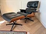 Vitra Eames XL Lounge Chair & Ottoman, Notenhout, Zwart leer, Ophalen, Gebruikt, 100 tot 125 cm, Leer