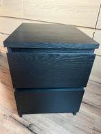 Nachtkastje zwart IKEA malm, Ophalen, Zo goed als nieuw, Minder dan 45 cm