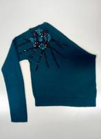 Vintage turquoise a-symmetrische trui Miss Selfridge 38, Kleding | Dames, Truien en Vesten, Blauw, Ophalen of Verzenden, Zo goed als nieuw