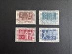 1952 Tentoonstellingszegels ITEP NVPH nr 592-595 gestempeld, Postzegels en Munten, Postzegels | Nederland, Verzenden, Na 1940