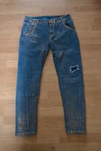 Spijkerbroek met gouden coating maat 40, Kleding | Dames, Spijkerbroeken en Jeans, Ophalen of Verzenden, Zo goed als nieuw, Blauw