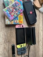 Nintendo Switch + Extra Joy-Cons + Topgames, Spelcomputers en Games, Spelcomputers | Nintendo Switch, Ophalen, Zo goed als nieuw