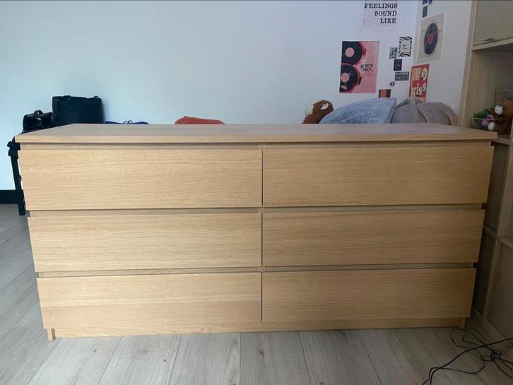 6 ladekast hout, Huis en Inrichting, Kasten | Ladekasten, Zo goed als nieuw, Minder dan 100 cm, 25 tot 50 cm, 5 laden of meer