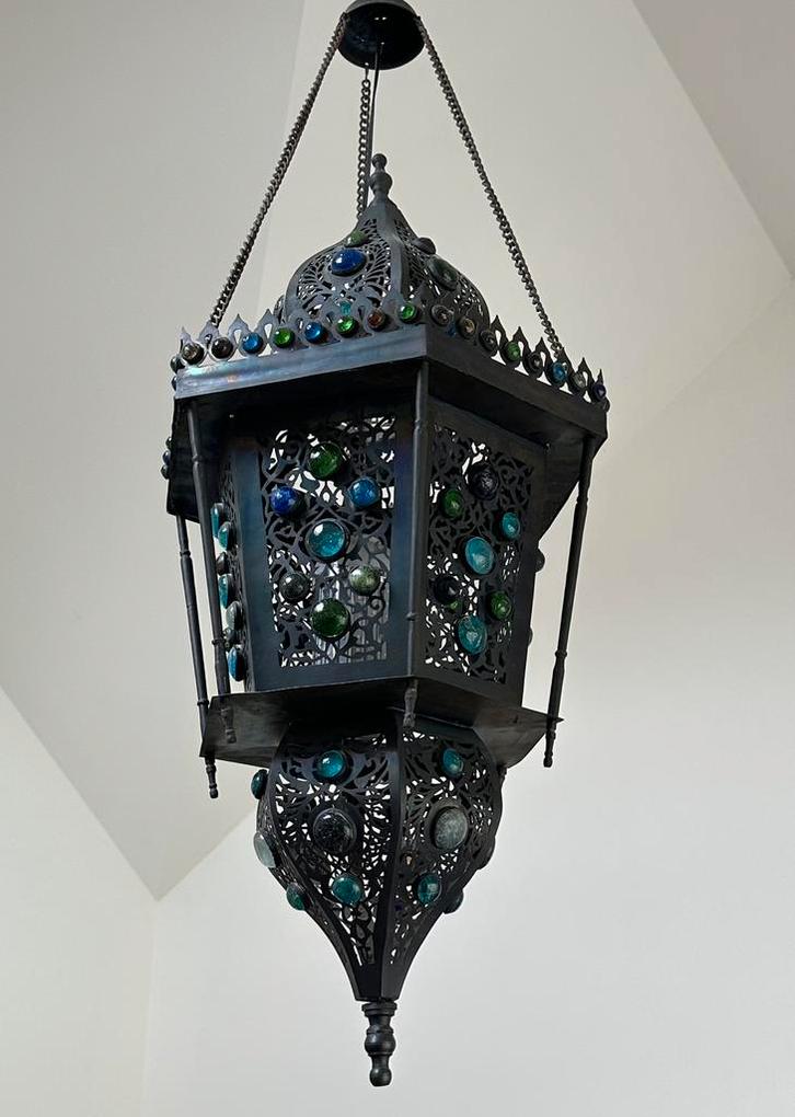 Grote Vintage Oosterse Lamp met sfeervolle verlichting, Antiek en Kunst, Antiek | Lampen, Ophalen