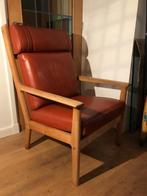 Getama Hans J. Wegner GE265 fauteuil stoel vintage, Huis en Inrichting, Gebruikt, Leer, Ophalen