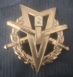 MLV speld met cijfer 2, Ophalen of Verzenden, Landmacht, Nederland, Embleem of Badge
