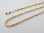 14 karaat Gouden Ketting Rope Chain Singapore Koordschakel, Jw, Verzenden, Nieuw, Info@juwelenwereld.nl