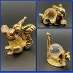 3x Lencia Star Collection miniatuur goud Oostenrijk kristal, Ophalen of Verzenden, Zo goed als nieuw, Figuurtje