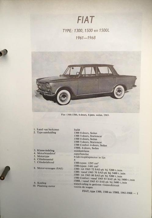 Fiat 1300 1500 1961-68. Olyslagers autotechnisch handb 84 bl, Auto diversen, Handleidingen en Instructieboekjes, Ophalen of Verzenden