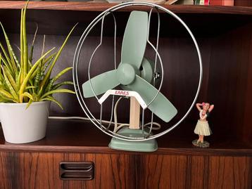 Werkende jaren 60 Vintage groene Erres ventilator sixties