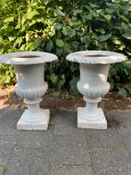 Gietijzeren tuinvazen / bloempotten, Tuin en Terras, Ophalen, Gebruikt