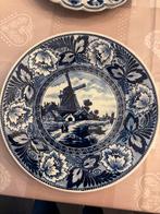 Delfts Blauw Bord met Molen, Ophalen of Verzenden