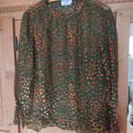 Mooie donkergroene blouse met hartjes ., Kleding | Dames, Blouses en Tunieken, Ophalen of Verzenden, Zo goed als nieuw, Groen