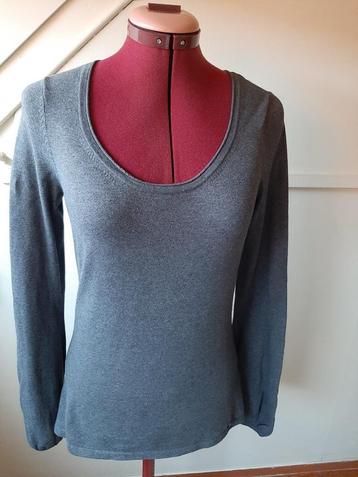 Esprit dames trui grijs met lage hals + ballon mouwen maat S beschikbaar voor biedingen