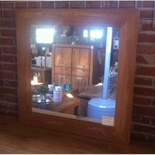 Spiegels Teakhout frame in 3 maten (of variatie) bijv:, Huis en Inrichting, Woonaccessoires | Spiegels, Nieuw, 75 tot 100 cm, Minder dan 100 cm
