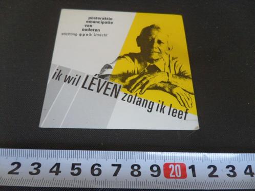 sticker ik wil leven zolang ik leef GPOB Utrecht *, Verzamelen, Stickers, Zo goed als nieuw, Bedrijf of Vereniging, Ophalen