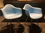 2x Kunstof stoel lichtblauw ( voor binnen), Ophalen, Blauw, Kunststof, Twee