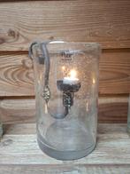 Windlicht metal chips 23/16 met S-kandelaar - Puur Wonen, Ophalen, Overige materialen, Overige kleuren, 25 tot 50 cm