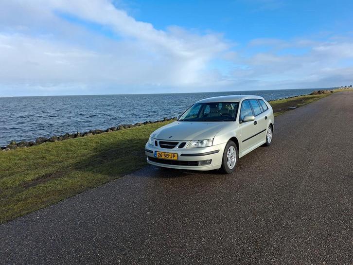 Saab 9-3 1.8 I Estate 2005 Grijs, Auto's, Saab, Bedrijf, Saab 9-3, LPG, C, Stationwagon, Handgeschakeld, Origineel Nederlands