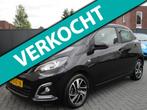 Peugeot 108 1.0 e-VTi Allure Led Airco Navi 66dkm 12 mnd Gar, Voorwielaandrijving, Euro 5, Stof, Zwart