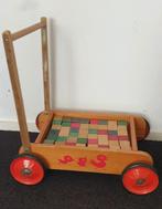 Houten blokkenkar, Kinderen en Baby's, Speelgoed | Houten speelgoed, Ophalen, Gebruikt, Duw- of Trekspeelgoed