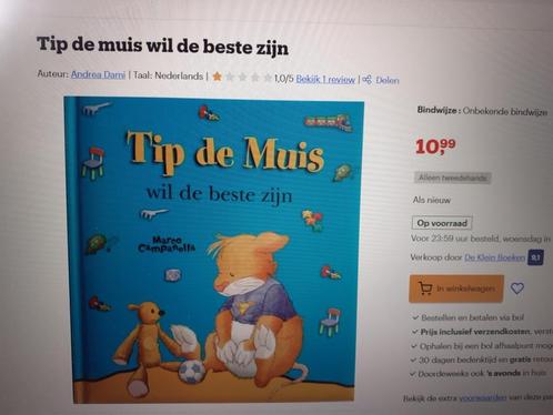 Tip de Muis wil de beste zijn, Boeken, Kinderboeken | Kleuters, Zo goed als nieuw, 4 jaar, Jongen of Meisje, Voorleesboek, Ophalen of Verzenden