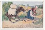 Een koppige ezel.   Illustrateurs., Verzamelen, Ansichtkaarten | Themakaarten, Verzenden, Voor 1920, Ongelopen, Overige thema's