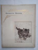 Oud album Henriette Ronner Knip hare Kunst gravures katten, Verzenden