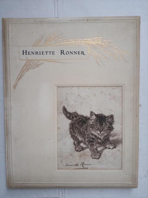 Oud album Henriette Ronner Knip hare Kunst gravures katten, Antiek en Kunst, Kunst | Etsen en Gravures, Verzenden