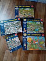 Pakket Jan van Haasteren puzzels (4x 1000 en 1x 500 stukjes), Zo goed als nieuw, Ophalen