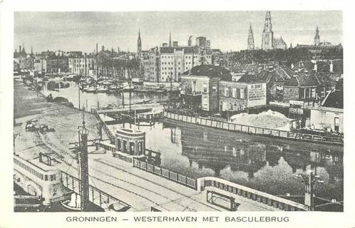 (300-119-029) Groningen Westerhaven met Basculebrug, Verzamelen, Ansichtkaarten | Nederland, Groningen, Verzenden