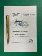 Griffon Motorcycle Instructions 1922 FRA/NL (Reprint), Motoren, Handleidingen en Instructieboekjes, Overige merken