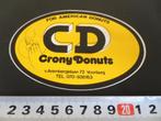 sticker Voorburg for american donuts CD  CRONY DONUTS *, Ophalen, Zo goed als nieuw