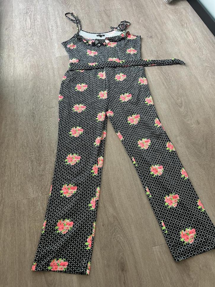 King Louie maat L prachtige jumpsuit 1866, Kleding | Dames, Jumpsuits, Zo goed als nieuw, Maat 42/44 (L), Zwart, Ophalen of Verzenden