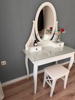 toilettafel met spiegel wit, Minder dan 100 cm, Ophalen of Verzenden, Zo goed als nieuw, Hout