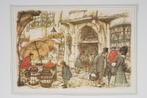 Fruitmarkt en ganzen - Anton Pieck, Verzamelen, Verzenden, Zo goed als nieuw, Voor 1940, Prent