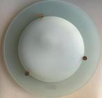plafondlamp lamp rond mat wit glas werkt perfect Wandlamp, Ophalen of Verzenden, Zo goed als nieuw, Glas, Modern