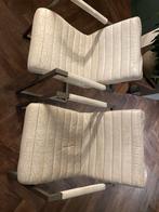 2x Stoere & robuuste Eetkamerstoel Wit Rocca Bull Leder/leer, Huis en Inrichting, Stoelen, Ophalen, Gebruikt, Twee, Wit