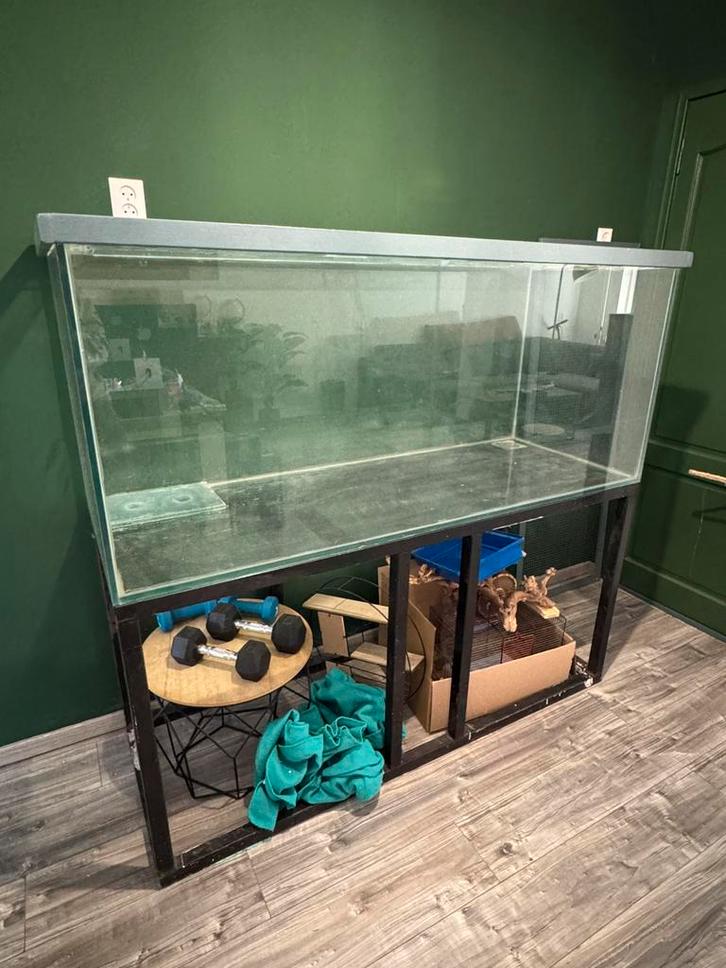 Aquarium met frame, Dieren en Toebehoren, Vissen | Aquaria en Toebehoren, Gebruikt, Leeg aquarium, Ophalen